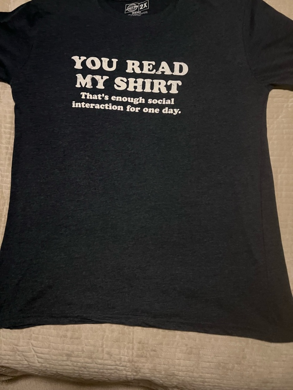 You Read My Shirt Graphic Tee - Navy Blue